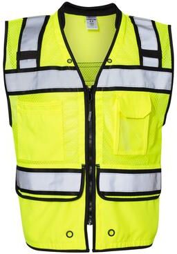 Kishigo S5004-5005 High-Performance Surveyors Vest in Lime size 2XL   Polyester