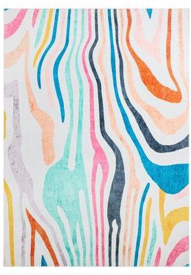TOWN & COUNTRY PLAY Leta Zebra Stripe Kids Plush Washable Area Rug