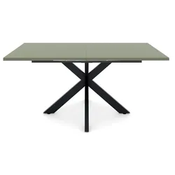 Mäusbacher Esstisch mit Auszug Vitrum 160/210 x 90 cm Glas Olivgrün 160