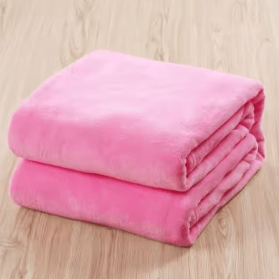 Inspire Curations Solid Color Flannel Bed And Sofa Blanket pink 180x200cm