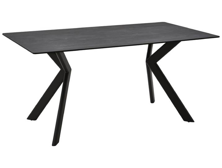 Esstisch TAIGA 160 x 90 cm Glaskeramik grau/schwarz