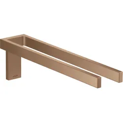 hansgrohe AXOR UNIVERSAL Rectangular Handtuchhalter, Metall, doppelt, fest, Länge 380mm, 42622310, Farbe: Brushed Red Gold