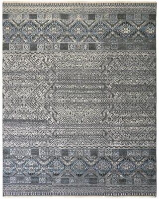 Grand Bazaar Eckhart Hand Knotted Diamond Transitional Area Rug