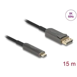 DELOCK Aktives Optisches Kabel USB-C -> DisplayPort 15.00m