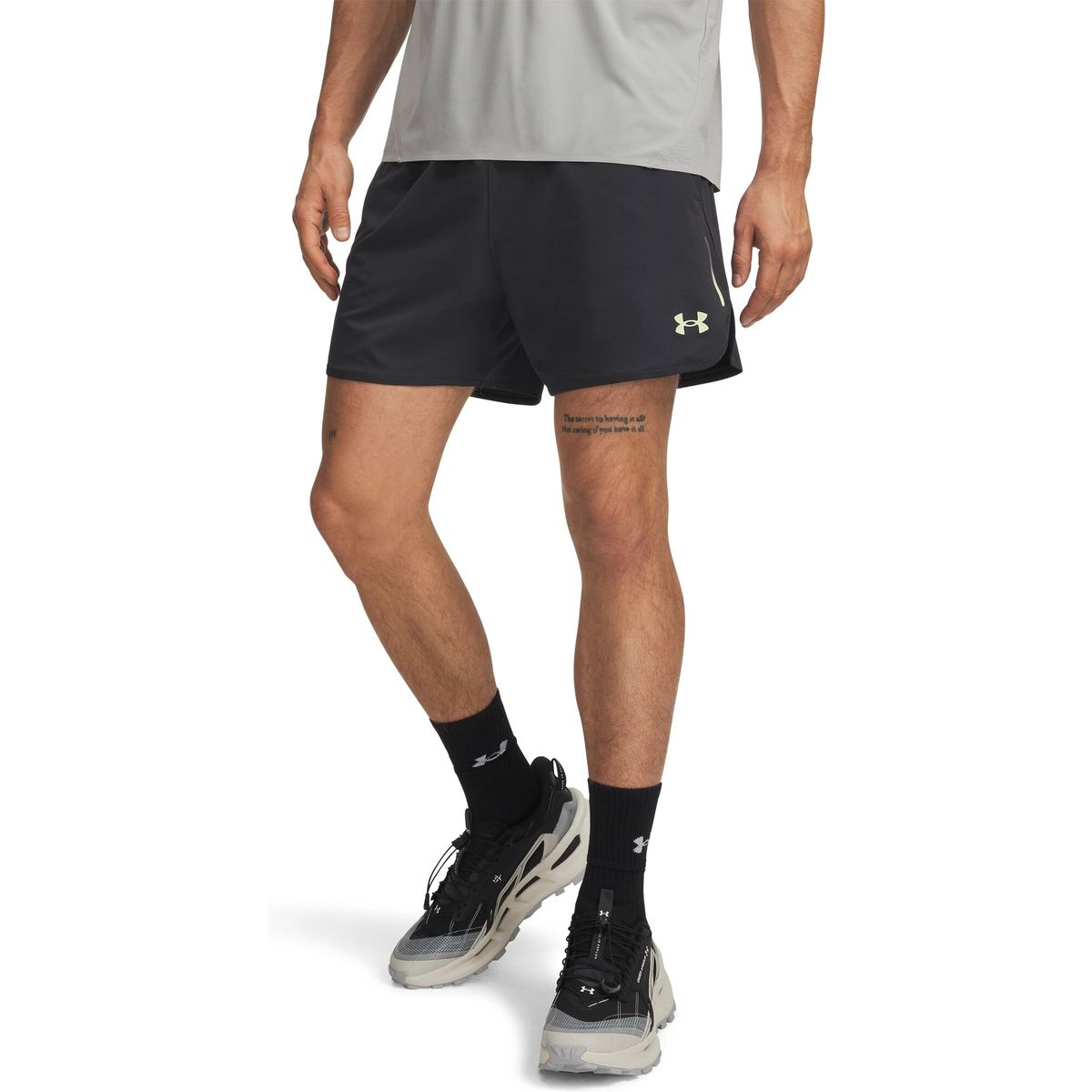 Under Armour M Trail Run 5' Inch Short gray fade green (016) S 6009549-016-SM