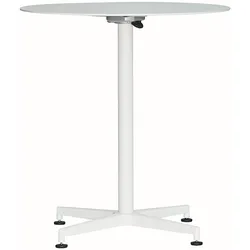 Gartenesstisch Vega rund aus Aluminium, modern klappbar, weiß, für 4 Personen, outdoor