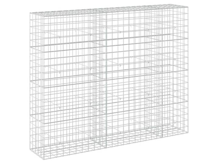 Gabionen aus verzinktem Stahl, 250 x 50 x 200 cm, Draht 3,5 mm Verzinkter Stahl, 3,5 mm Draht, 10 x 10 cm, Haken und Clips, für den Außenbereich, Garten, Terrasse