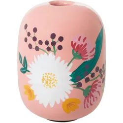 RICE Kerzenhalter Large aus Metall, Ø8,5 x H11cm, pink