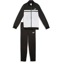 Puma Kinder Freizeit / Mode Sommer GJ Anzüge Anzüge lang Ki Poly Colorblock Suit B, Größe 128 in Schwarz Schwarz