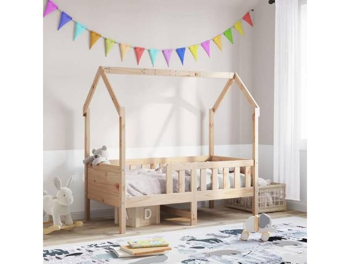 Cadre de lit d'enfants forme de maison 70x140cm bois pin massif cadre de lit en forme de maison cadre de lit pour 850713