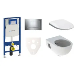 Geberit Wand-WC Set für Vorwandmontage + Geberit Selnova WC SIKOGES3S6