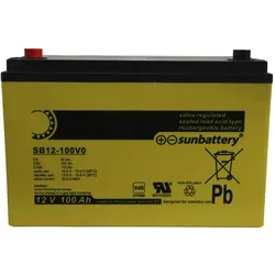 Blei-Akku SUN Battery SB12-100,10-Jahresbatterie, mit VDS-Zulassung, M8 Schraubanschluss, 12V, 100Ah