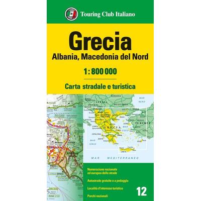 Grecia. Albania. Macedonia 1:800.000, Karte von , Touring