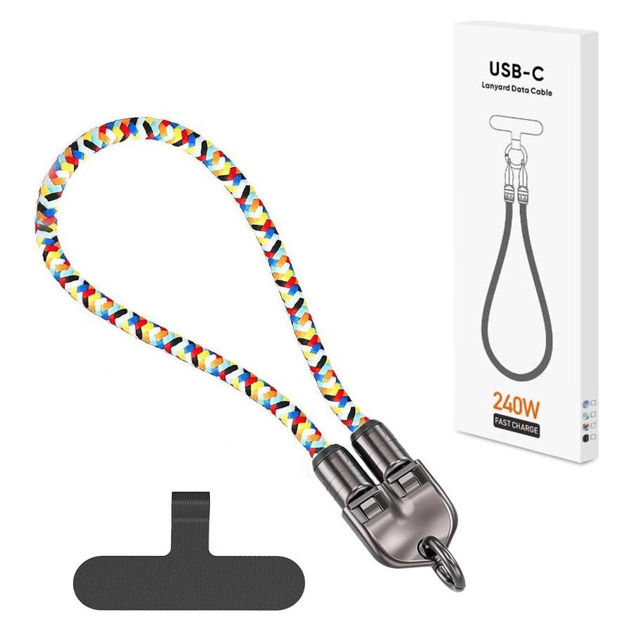 Vega Ecobox-Kabel 240 W Typ C Auf Typ C Handgelenk-Lanyard Regenbogen (240 W) (58793130)