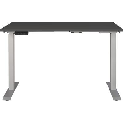 Schreibtisch GERMANIA "Jet", grau (graphit, silber, silber, graphit), B:120cm H:72cm T:80cm, Tische, Schreibtisch, moderne Farbvariationen, Breite 120/140/160/180 cm, Made in Germany