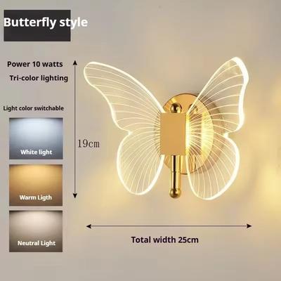 Inspire Essentials Butterfly Chandelier Modern Acrylic Hanging Light For Living Room Bedroom 1 warm Light