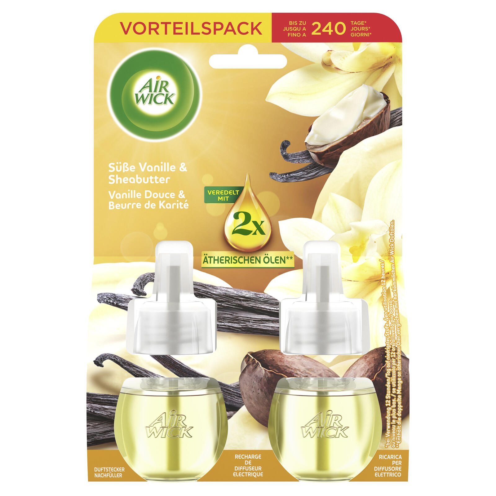AIRWICK DUO Raumduft-Nachfüller Süße Vanille & Sheabutter 2x 19 ml 3308105