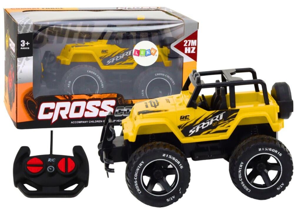 Lean Toys Speelgoedauto op afstand bestuurbare terreinwagen RC 1:18 geel