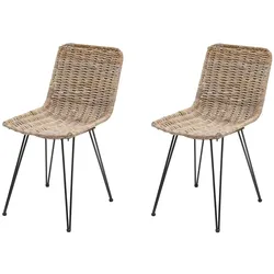 Stuhl 2er-Set   ¦ braun ¦ Maße (cm): B: 40 H: 82