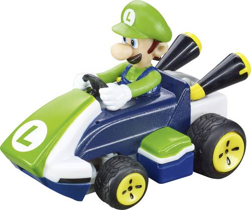 Carrera 370430033 CARRERA - 2.4GHz Mario Kart Mini RC - Luigi Paperbox 1:50 RC Modellauto inkl. Akku und Ladekabel