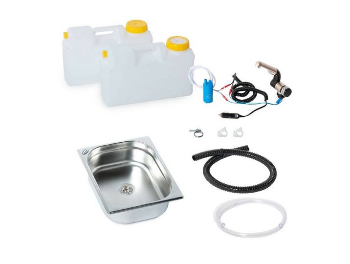 ad-ideen Waschbecken 12V Camping Spüle Technikset Bausatz 325x265x100mm