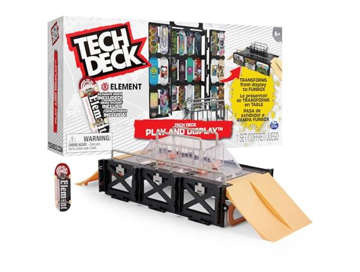Tech Deck Play and Display - Transformerende skatepark-schansset en raagkoffer met vingerboard