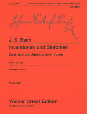Wiener Urtext Edition Bach Inventionen und Sinfonien