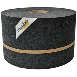 zaun|zu® Sichtschutzstreifen Design Vlies für Doppelstabmatten Schwarzgrau 50m