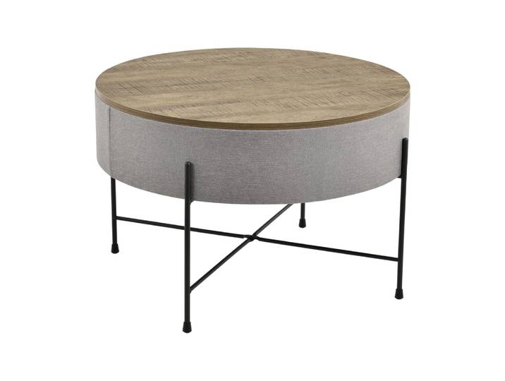 Table basse ronde avec 60 x 60 x 40 cm marron