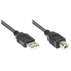 Alcasa USB 2.0 1.8m USB Kabel 1,8 m USB A USB B Schwarz