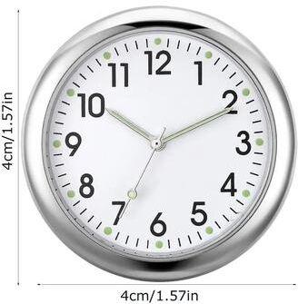 Uplifted Goods Analog Car Clock With Luminous Face white