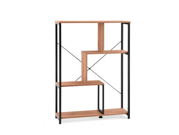 Étagère / Séparateur De Pièce Kalag Eco Noir/chêne Hjh Living