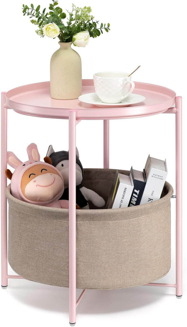 Brayden Studio End Table Pink 52cm H X 45cm W X 45cm D