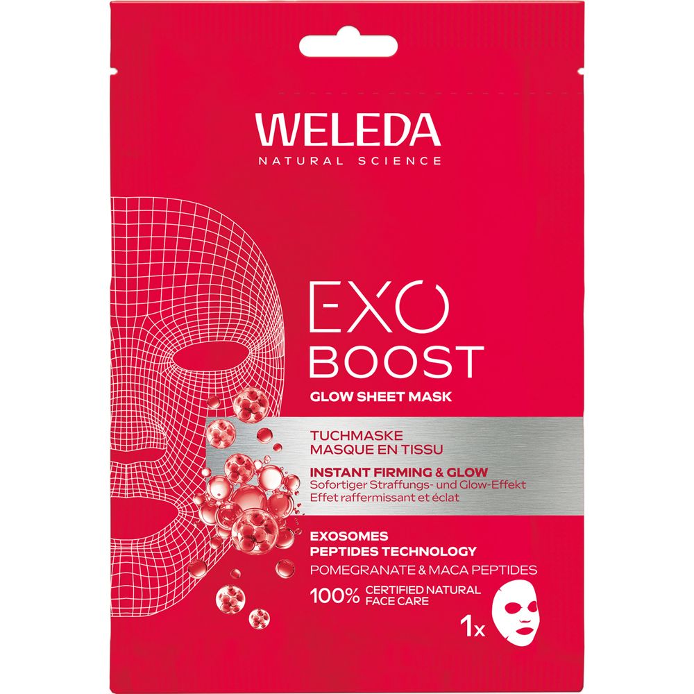 Weleda Exo Boost Firm & Lift Tuchmaske Granatapfel 20 ml Gesichtsmaske