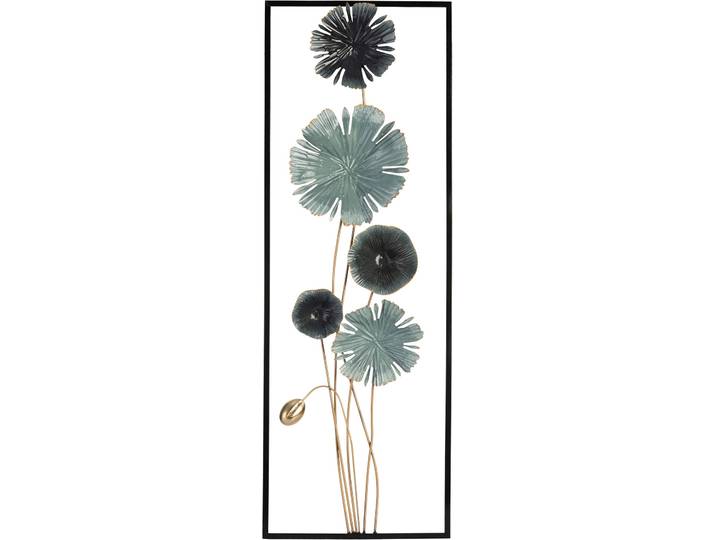 Metallbild BÖNNINGHOFF BLUMEN 31x90 cm – Deko modern , grün (farbe bild(er): schwarz, gelb, grau), B:31cm H:90cm T:5,1cm, Metall, Bilder, Metallbild, Wanddekoration