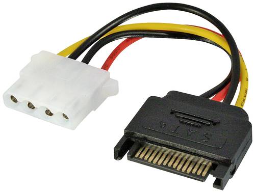 LINDY Strom Adapterkabel [1x IDE-Strom-Buchse 4pol. - 1x SATA-Strom-Stecker 15pol.] 0.12 m Mehrfarbig