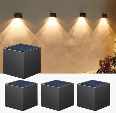 Uplift Treasures Modern Solar Square Wall LED Light warm Light 1 Pc