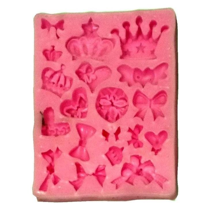 Burga Silikonform einer Schleife und Krone (7 x 8.50 x 7 cm) (56600765)