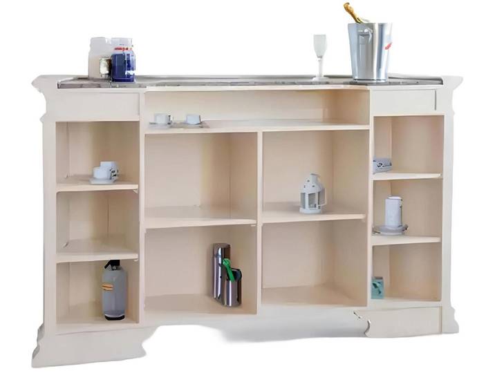 Xlmoebel Bartisch Beige Bartresen im klassischen Stil für gesellige Abende (1-St., Bartheke), Hergestellt in Italy