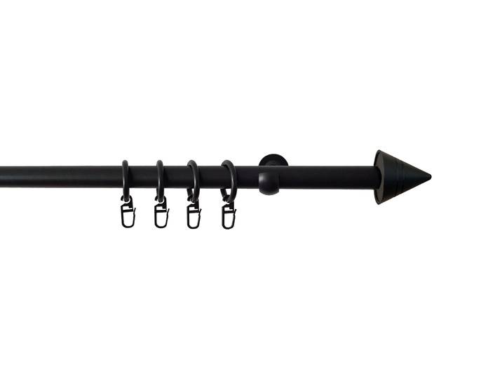 Gardinenstange SN DECO GROUP Gardinenstange Como Gr. 2, schwarz, L:160cm, Kunststoff, Stahl, Gardinenstangen, Gardinenstange
