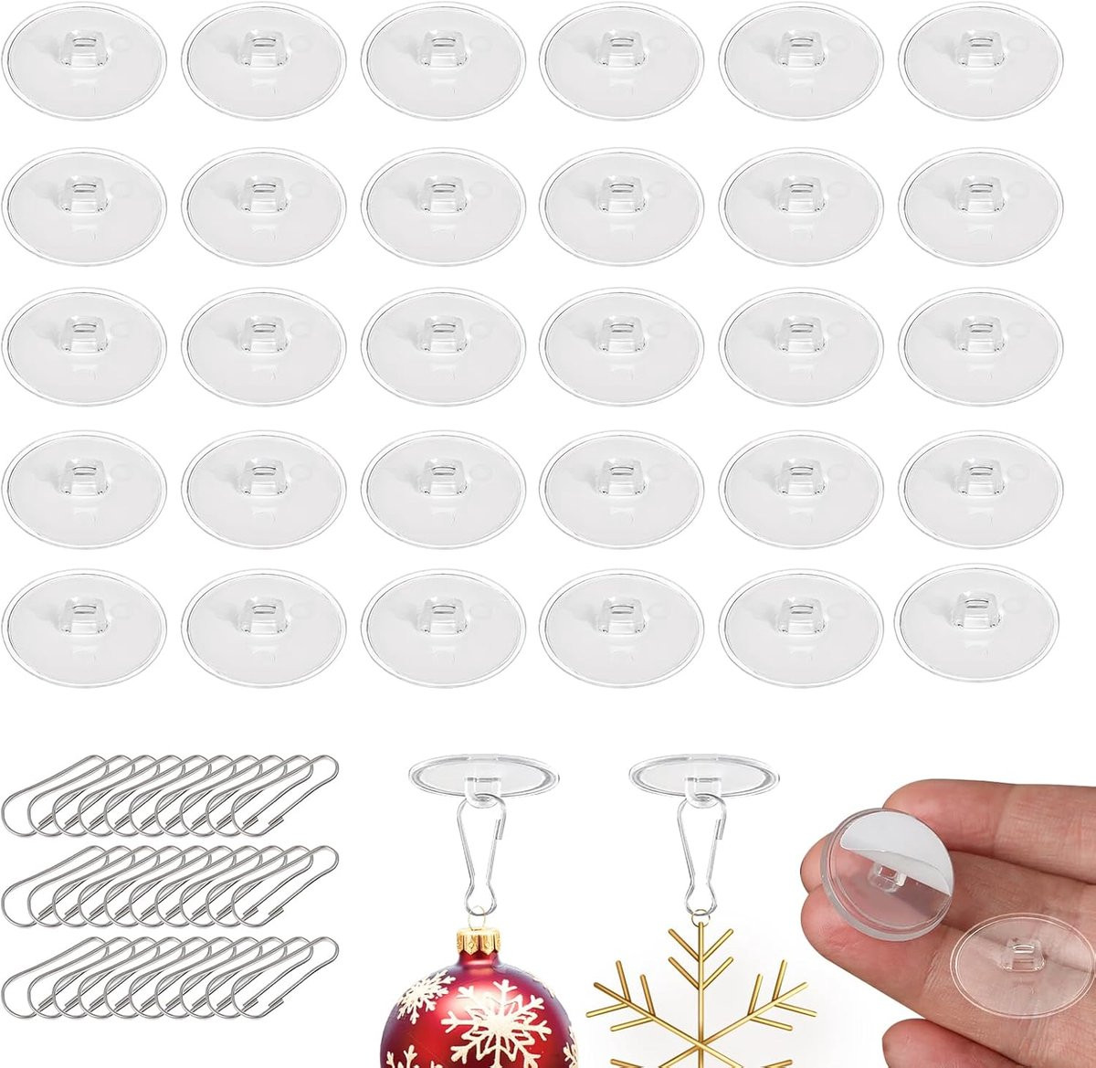 30 stuks Zelfklevende Decoratie Haken - Multifunctioneel Gebruik - Transparant