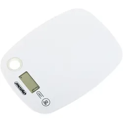Mesko MS 3159 digitale Küchenwaage mit Tara-Funktion, 5 kg Kapazität, weiß