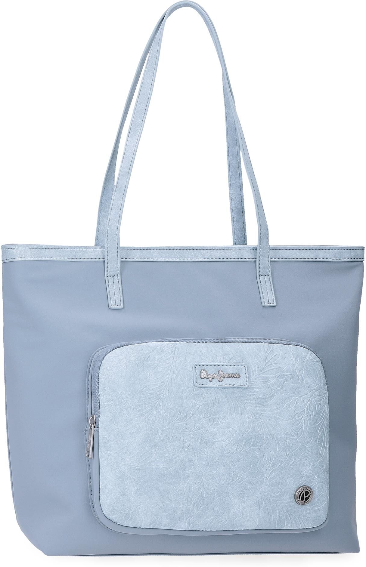 Pepe Jeans Bolso tote jana beige. Azul