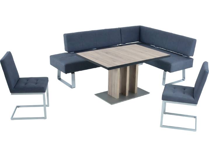 Eckbankgruppe, Mikrofaser, Blau Ocean 54, 227×165 cm, Ausziehbar, Modern, K+W-Polstermöbel