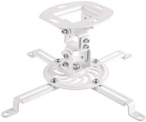LogiLink BP0057 Beamer-Deckenhalterung Deckenhalter, Höhenverstellbar, Neigbar, Schwenkbar Boden-/Deckenabstand (max.): 150 mm Weiß