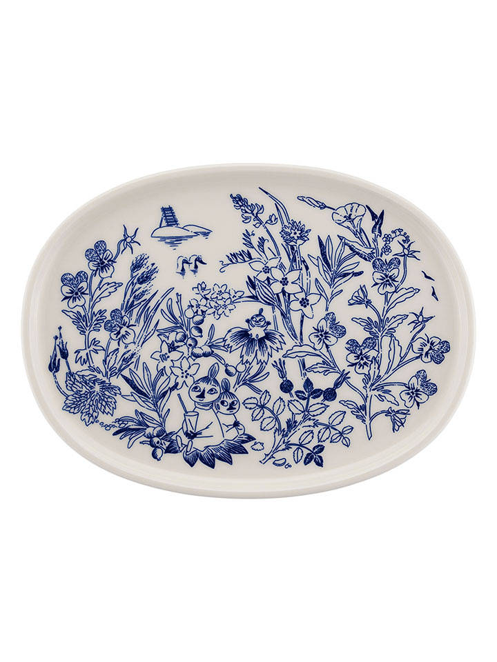 Moomin Servierteller "Haru" in Blau/ Weiß - (B)17 cm - onesize