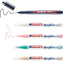 edding Manga Acrylstifte-Set Mehrfarbig 1.0 - 2.0 mm