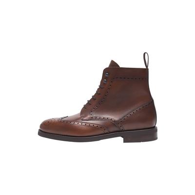 Schnürboots HENRY STEVENS "Winston FBDB2", Herren, Gr. 43, Leder, braun (mittelbraun), Boxcalf, Schuhe Schnürboots