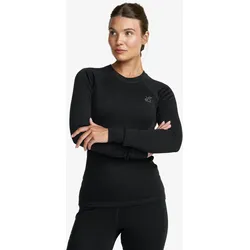 Route Merino Warm Base Layer Top Damen Black, Größe:M - Damen > Funktionsunterwäsche - Schwarz