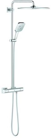 Grohe Rainshower SmartActive 310 Duschsystem 26652000 chrom, mit Aufputz-Thermostat, Duscharm 45cm schwenkbar